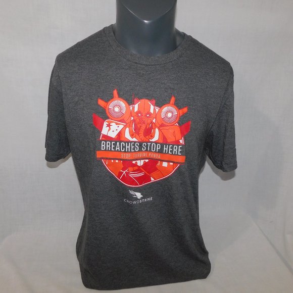 CrowdStrike Turbine Panda Cyber Security China Hacker Mens L Graphic T Shirt - Picture 1 of 6